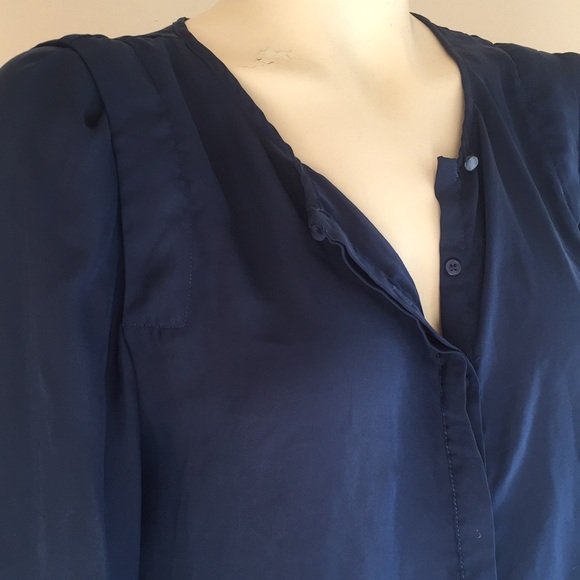 Navy blue Blouse Tiff by TI medium - Picture 2 of 2